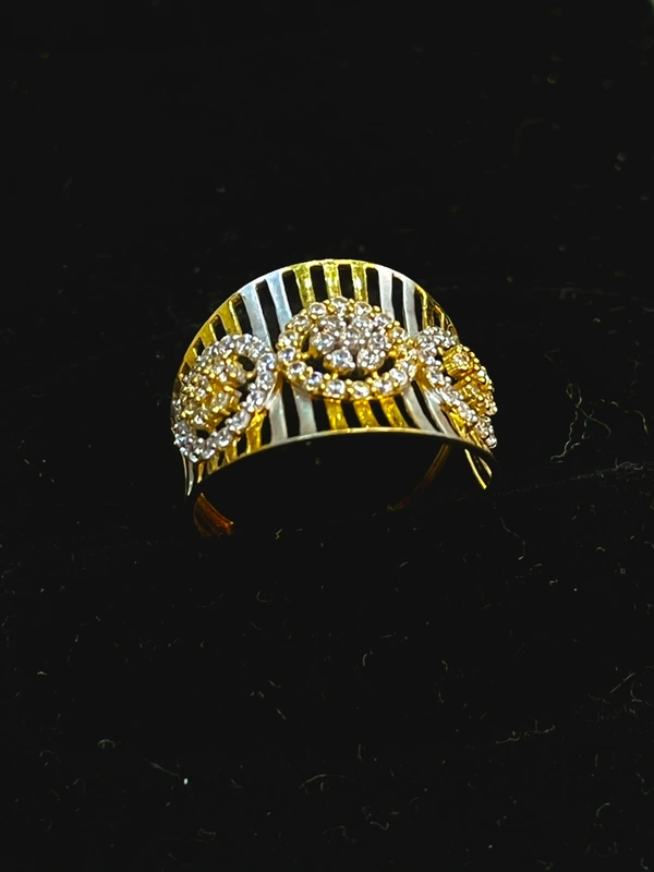 American Diamind Ladies Ring 18kt  - Yellow, 16, 3.2 Grams