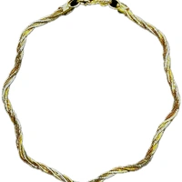 Ladies Silver Bracelet Gold Plated - 2.5 Inch, 4.3 Grams
