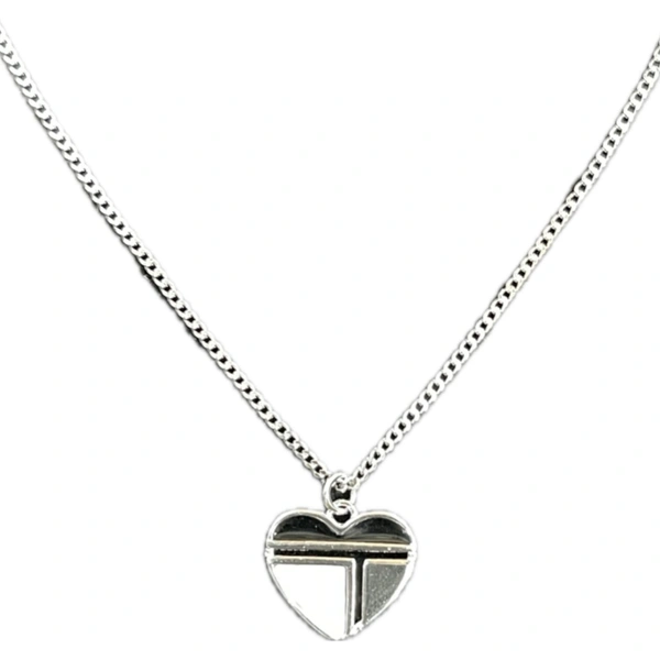 Ladies Heart Pendant With Chain - 18 Inch, 2.9 Grams