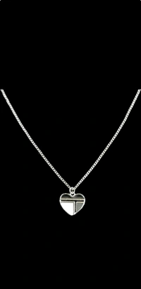 Ladies Heart Pendant With Chain - 18 Inch, 2.9 Grams