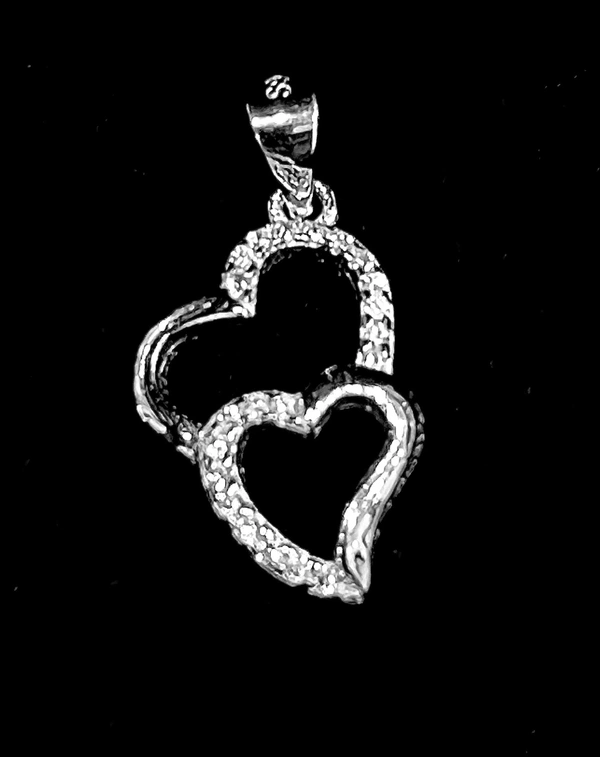 Ladies Heart Shape Silver Pendant - 92.5 Sterling Silver, 1.4 Grams