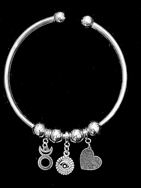 Ladies Silver Kada - 92.5 Hallmarked Steerling Silver, 2.25 Inch, 11.7 Grams
