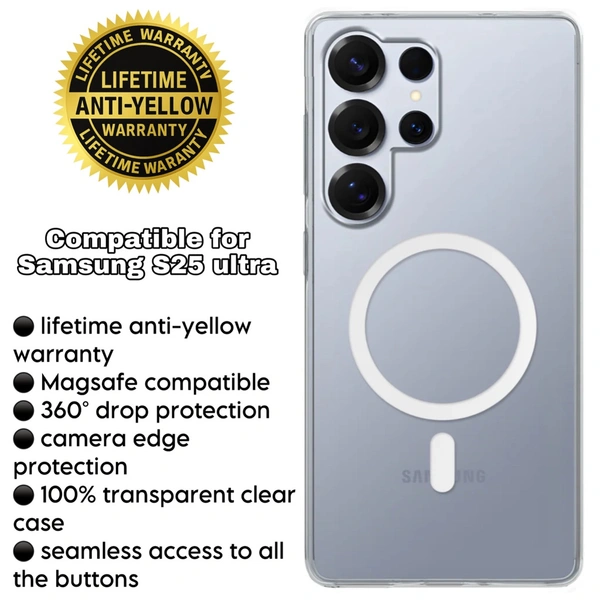 S25 Ultra MagSafe Compatible Clearcase