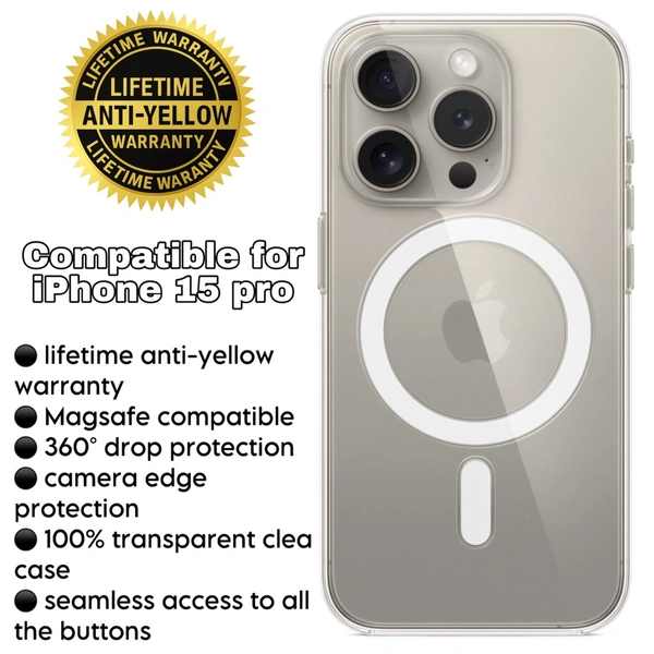 iPhone 15 Pro Magsafe Compatible Clearcase 