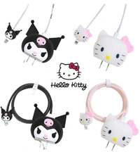 Iphone Charger Cover WHITE KITTY  - White
