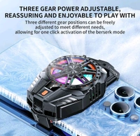 Mobile Cooling Pad |Mobile Cooler | Gaming Fan | For Instant Cooling Advanced Refrigeration Chip & LED Temperature Display Compatible For Android And Iphones - (Black) - Black