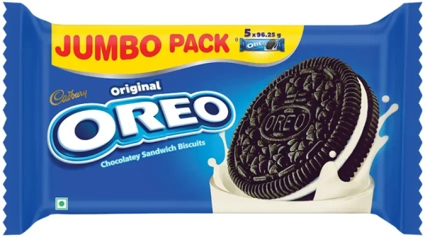 Cadbury Oreo Biscuit Vanilla Flavour (5 single packs inside) Cream Sandwich, 481.25 g  - 481.25 g