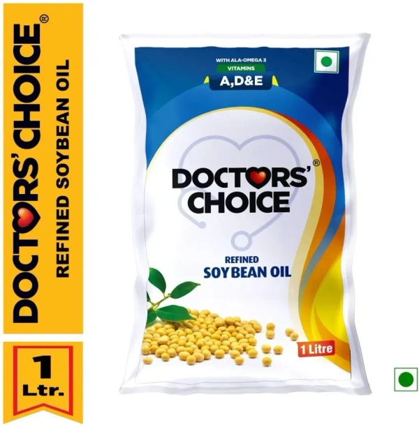 Doctors' Choice Refined Soyabean Oil Pouch - 1 L - 1 L