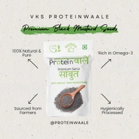 ProteinWaale Premium Black Mustard Seeds (काली सरसों) - 100 grams