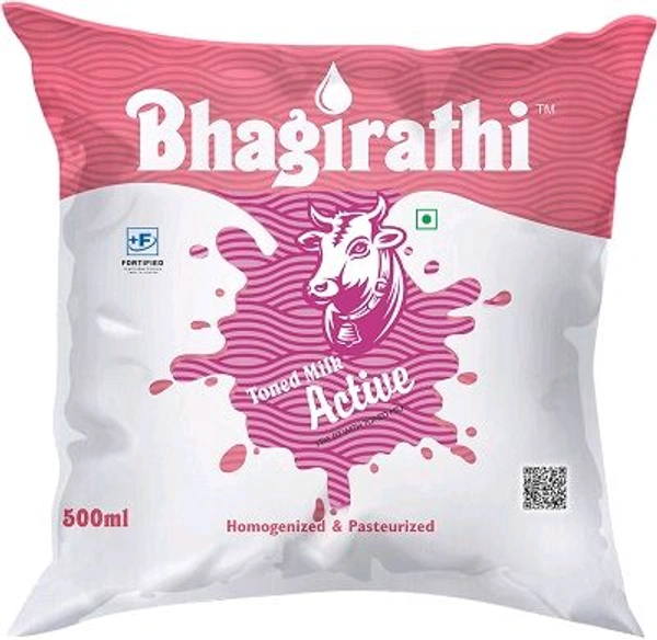 Bhagirathi Milk 500 Ml - White, Tonned, 1