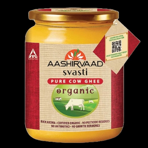 Aashirwad (ITC) Pure Cow Ghee  - 500 G, Organic