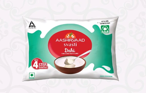 Aashirvaad (ITC) Thick and Tasty Curd (Tak Doi Pouch) - 400 g, 50