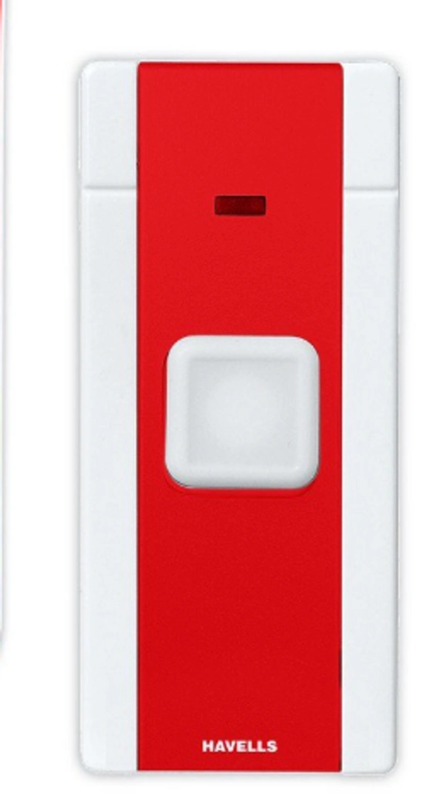 HAVELLS WIRELESS DIGITAL DOORBELL Wireless Door Chime - White and Red, NA