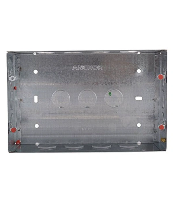 Anchor ANCHOR 21736 Metal GI Box Roma 16 Module, Silver, Standard - 16 M, Silver, NA