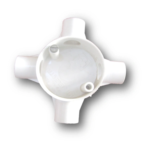 General 4 Way PVC Junction Box 25MM - 25MM, White, NA