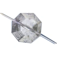 GW Fan Box 8 Hole Heavy Quality  - 8 Hole, Silver, NA