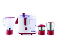 USHA Usha JMG 0500XJ3 500 -Watt Juicer Mixer Grinder with 3 Jars (Red/White) - 500W, WHITE, RED, 2 Year Domestic Warranty.
