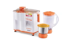 USHA usha juicer Mixer Grinder (3442) Popular 450 watt Multicolor 2 jar - 450W, WHITE, ORANGE, 5 YEAR BRAND WARRANTY
