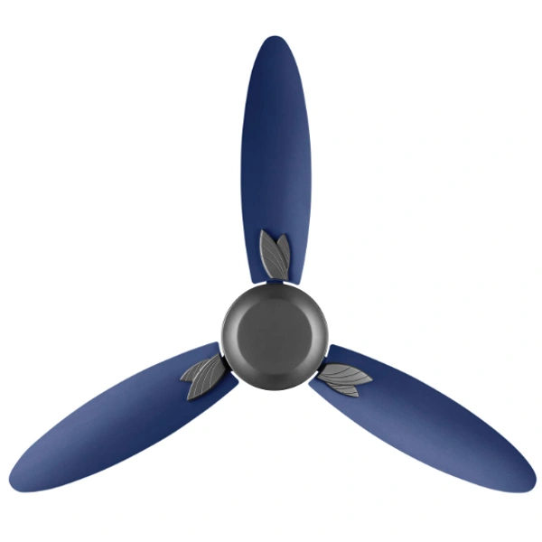 USHA Bloom Magnolia 1250 mm 3 Blade Ceiling Fan  (Blue,Grey) - 1250MM, Sparkle Grey and Blue, 2 Year's Manufacturer Warranty