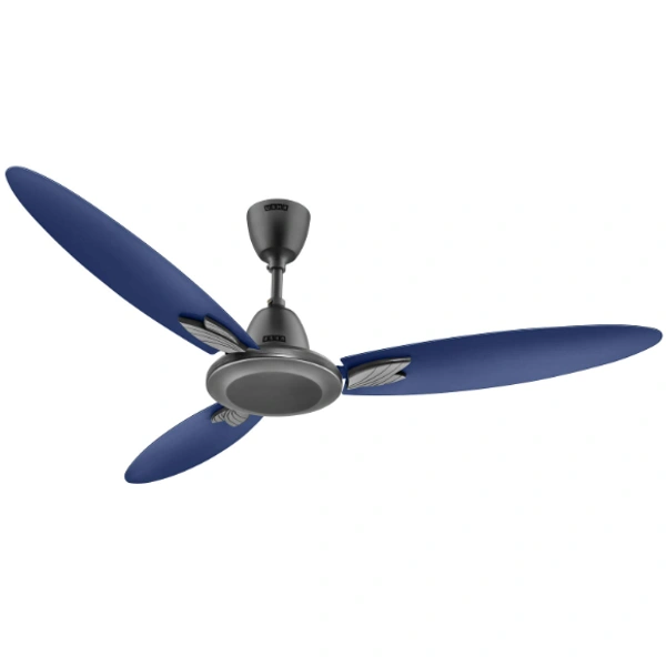 USHA Bloom Magnolia 1250 mm 3 Blade Ceiling Fan  (Blue,Grey) - 1250MM, Sparkle Grey and Blue, 2 Year's Manufacturer Warranty