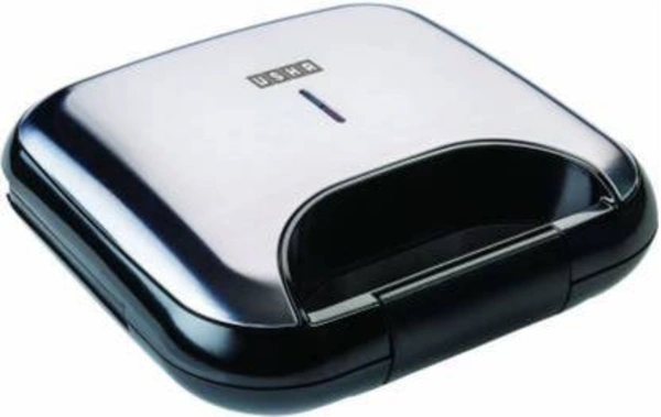 USHA 3772 750 -Watt 2-Slice Sandwich Toaster Open Grill  (Black) - Capacity 2 Slices, BLACK, ONE YEAR WARRANTY OF COMPANY SERVICE