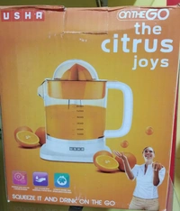 USHA Usha On The Go JC 3420 30-Watt Citrus Juicer (White) - 30W, WHITE, ORANGE, 1 Year Company Warranty