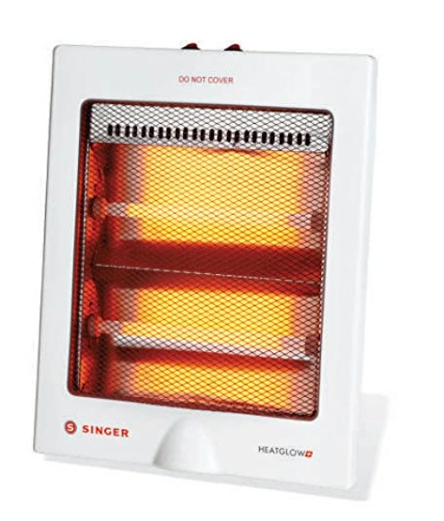 Singer Quartz Heat Glow Plus 800-Watt Room Heater (White)
