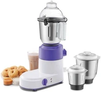 USHA Usha Optima Pro MG 3754 500 Mixer Grinder Lavender White, 3 Jars)(Pack of 1) - 500W, WHITE , PURPLE, 2 years on product & 5 years on motor Manufacturer Warranty