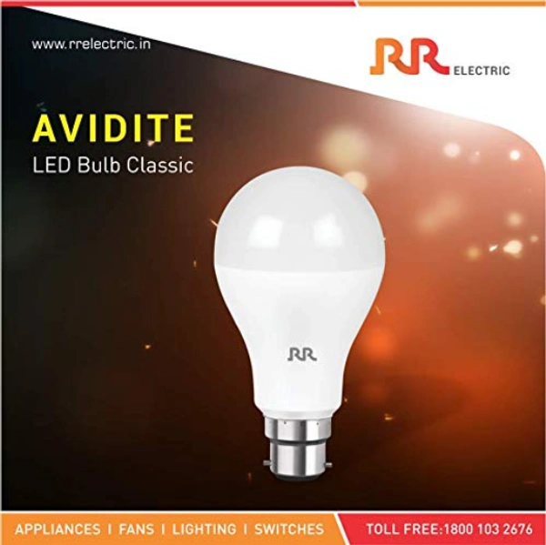 RR AVIDITE CLASSIC LED BULB 12W 6500K - White, 1 Year
