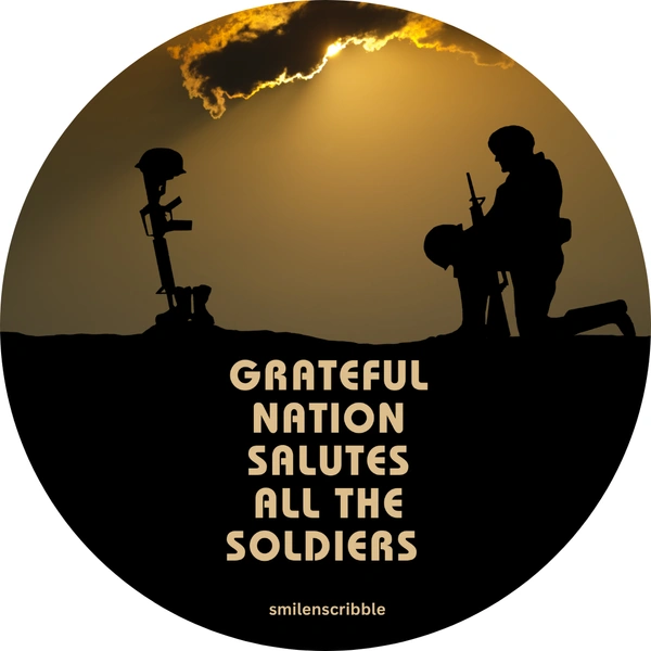 Pin cum Magnet  - GRATEFUL NATION SALUTES ALL THE SOLDIERS