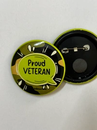 Pin cum Magnet  - Proud Veteran