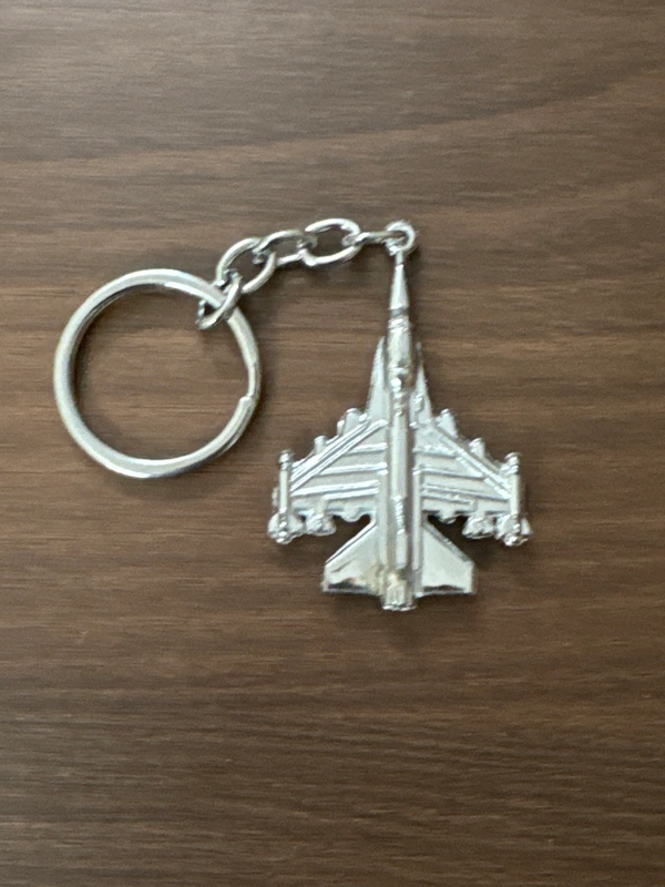 metallic Fighter Jet Keychain