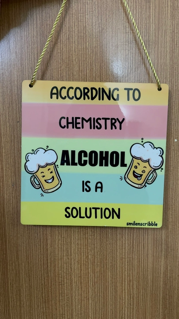 According to chemistry Alcohol is a solution