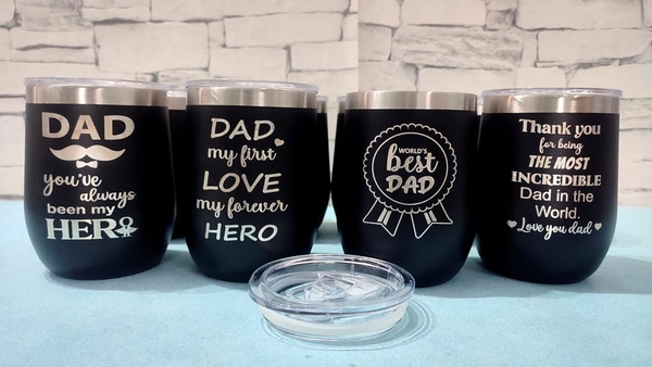 Black Lota Round Double Wall Mug
