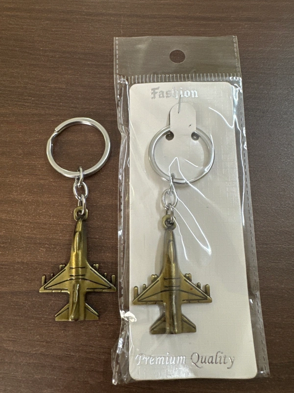 Fighter Jet Metallic  Keychain