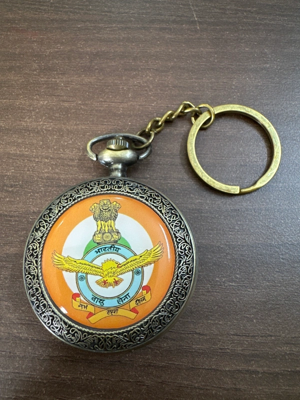Indian Air Force Keychain cum hand clock
