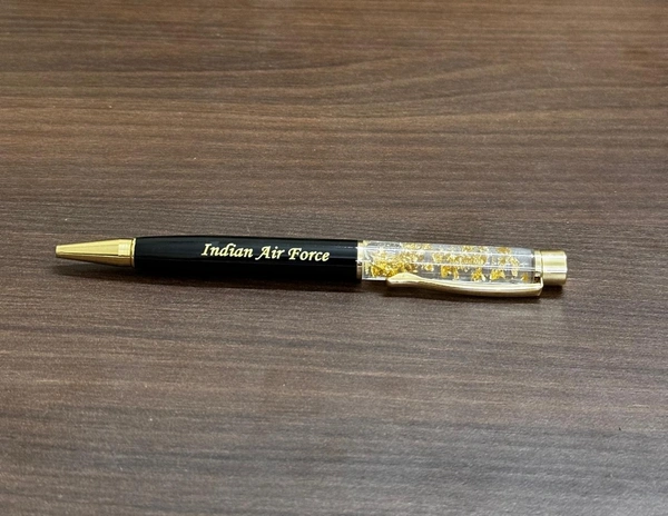 Indian Air Force Golden Flake Pen - Red