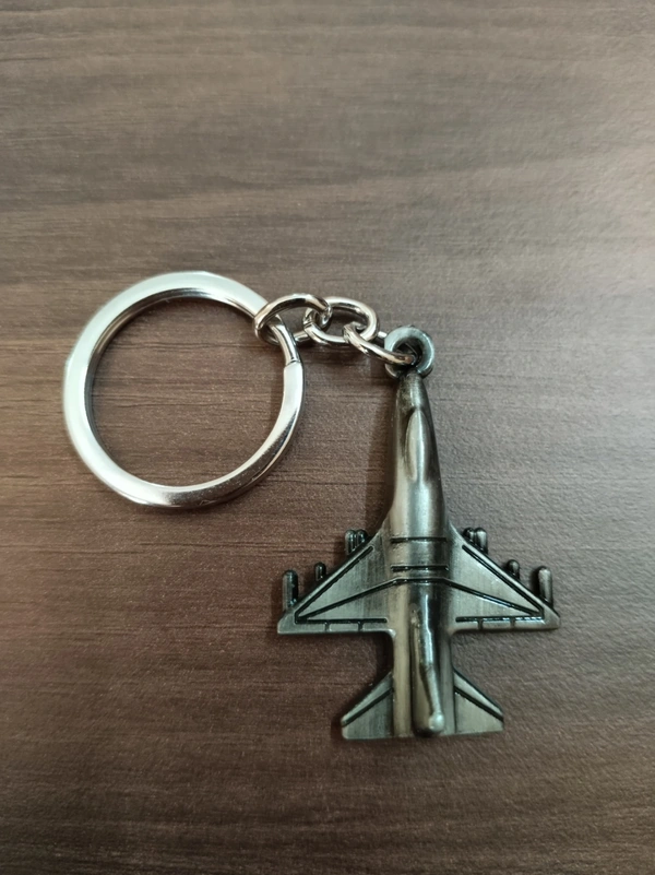 Metallic Fighter Jet Keychain 