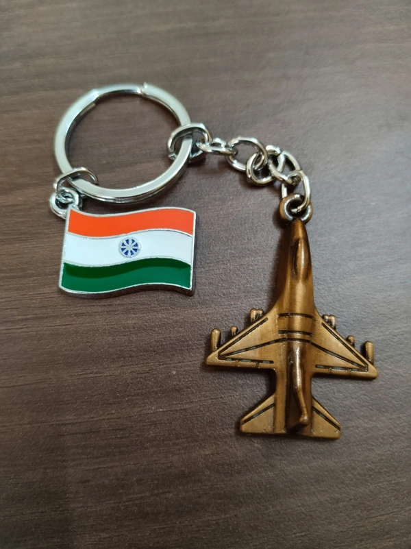Metallic fighter Jet With Indian Flag 