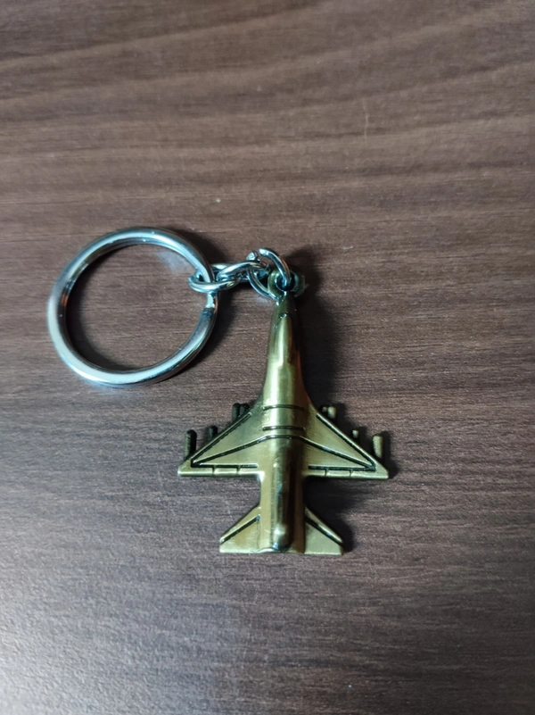 Metallic fighter jet Keychain 