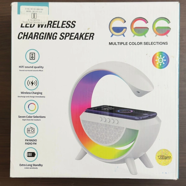 G shaped Bluetooth speaker cum wireless charger 
