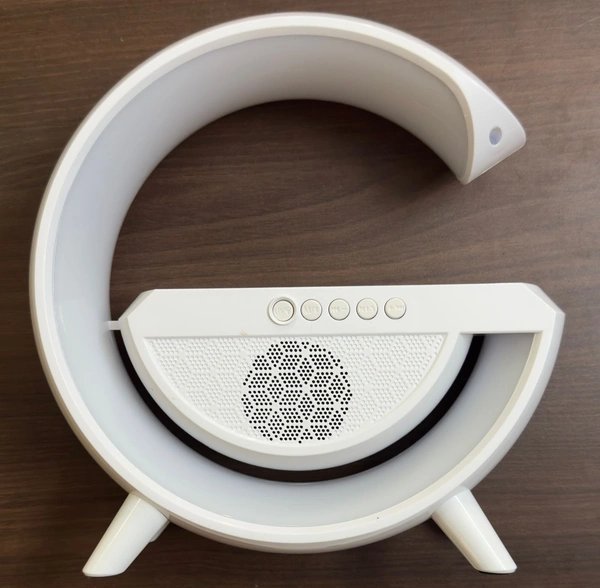 G shaped Bluetooth speaker cum wireless charger 