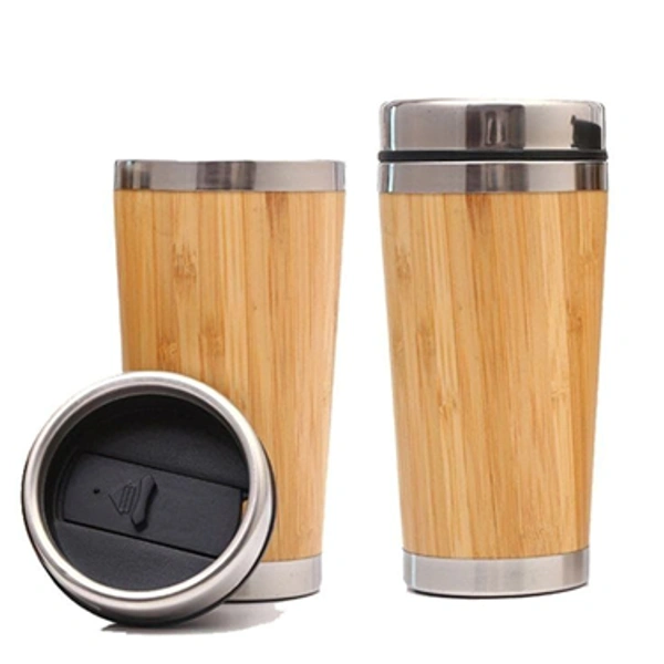 BAMBOO COFFEE MUG LONG WITH LID