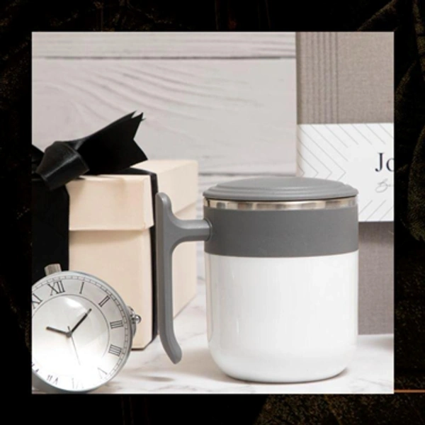 WHITE AND GREY COFFEE MUG