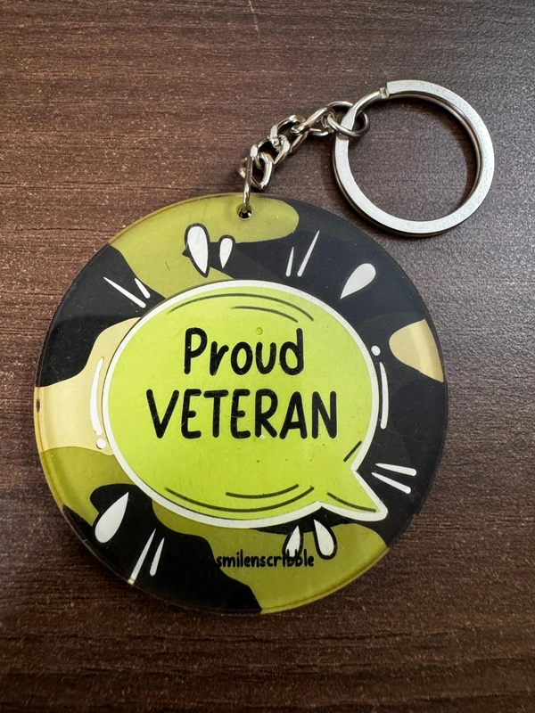  Acrylic Keychain - Proud Veteran