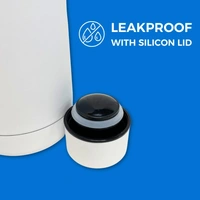 RUBBER TEXTURE MATT FINISH INSULATED BOTTLE - White