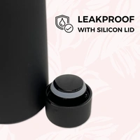 RUBBER TEXTURE MATT FINISH INSULATED BOTTLE - Black