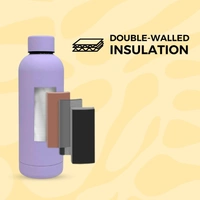 RUBBER TEXTURE MATT FINISH INSULATED BOTTLE - Light Orchid