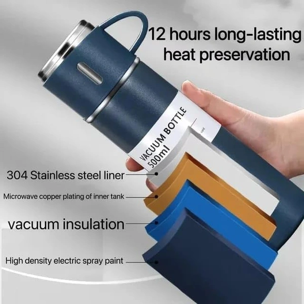 VACUUM FLASK WITH THREE CUPS - Calypso