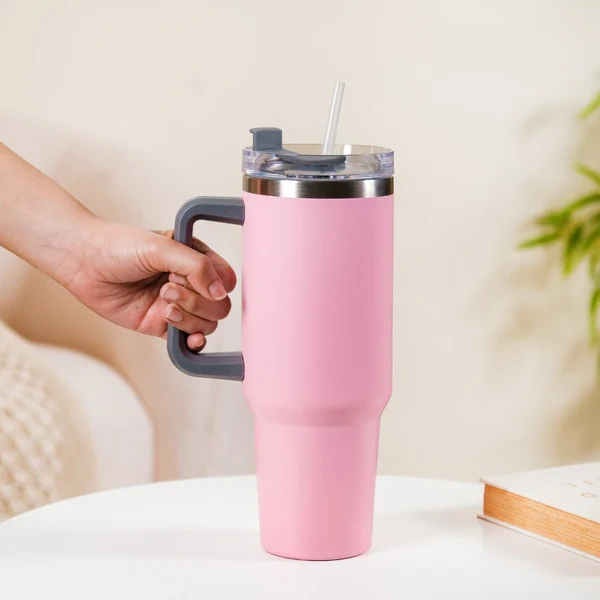 1200 Ml Sipper Stainless Steel - Hot Pink